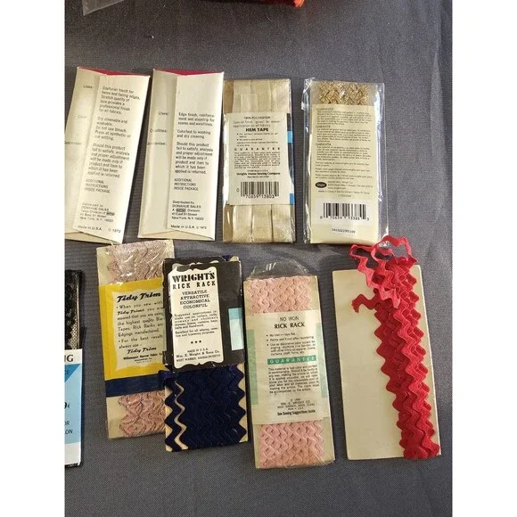 Rick Rack Seam Bias Tape Seam Binding Varies of Sizes & Colors Vintage Lot - Picture 5 of 6